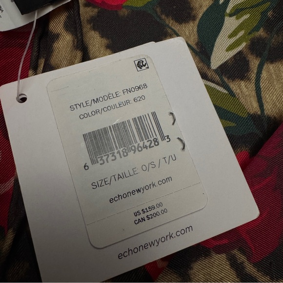 NEW Echo Leopard Garden Square Silk Scarf - 100% Exclusive, Bloomingdale’s - Picture 4 of 10